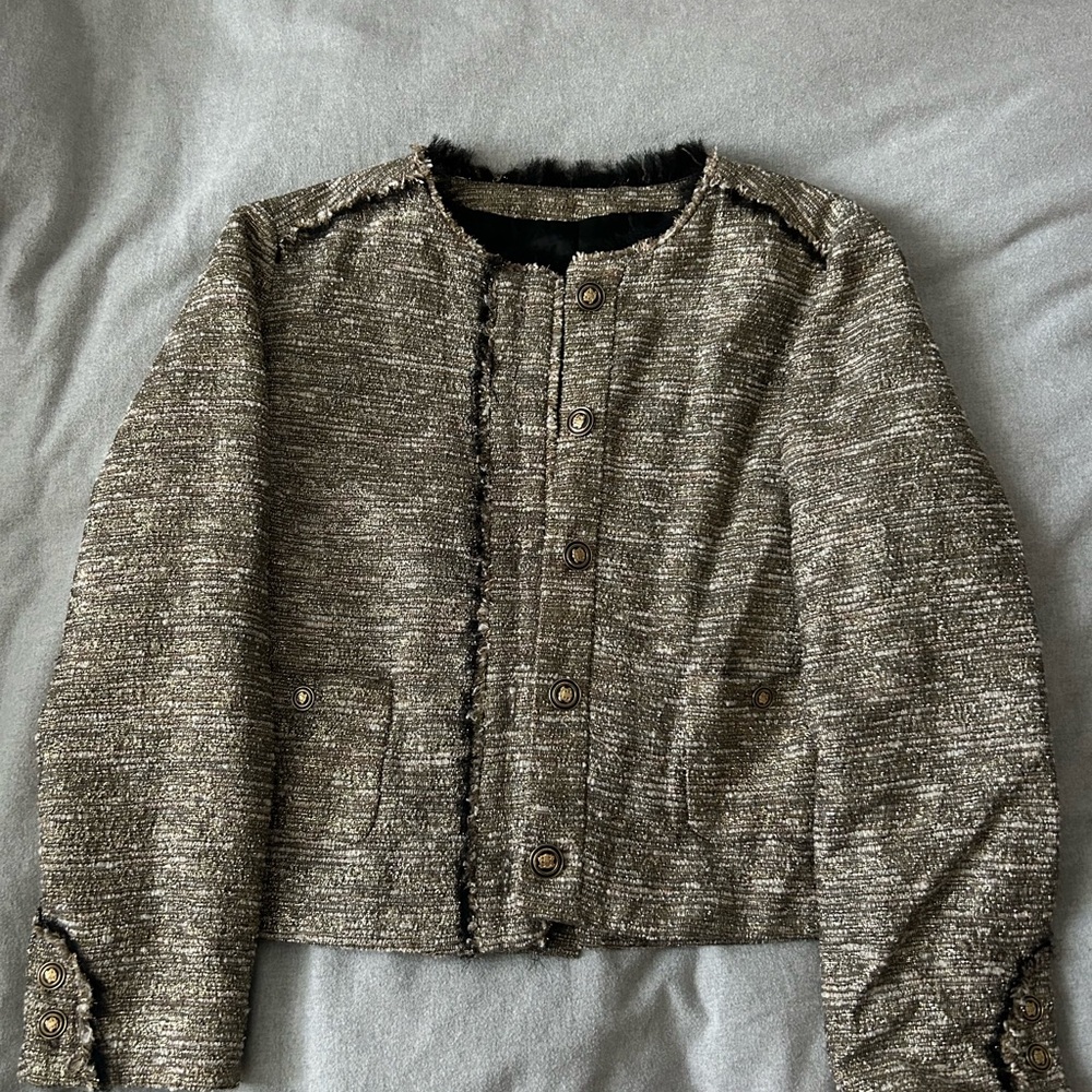 Zara Cropped Tweed Jacket